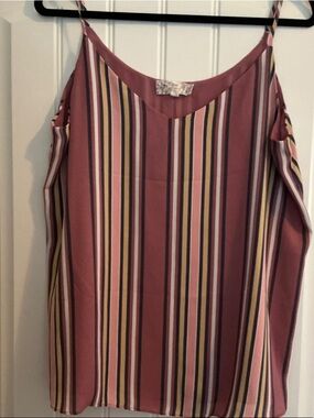 Pink Republic Mauve and Pink Striped Blouse